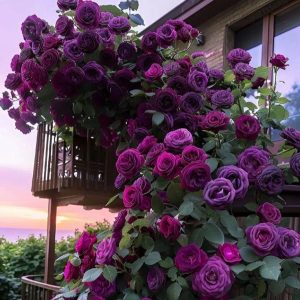 Роза Плетистая Плум Пэшн купить по цене от 610р. в интернет-магазине «Посадика» с доставкой почтой в в Москве и по всей России – [изображение №1].